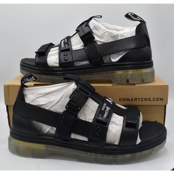 Dr Martens Mens Size 13 Pearson Webbing Black Sport Sandals Shoes